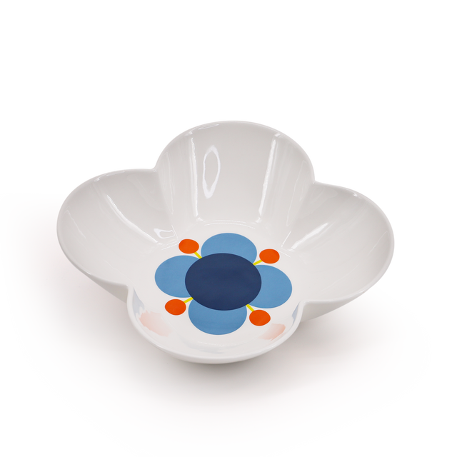 Flower Shaped Serving Bowl - Atomic Flower Print