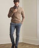 Carn 1/4 Zip Jumper - Sandy Brown