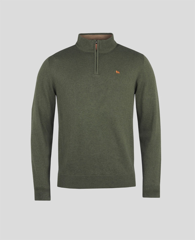 Carn 1/4 Zip Jumper - Green