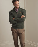 Carn 1/4 Zip Jumper - Green