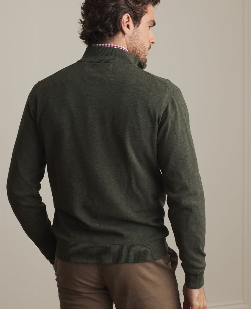 Carn 1/4 Zip Jumper - Green