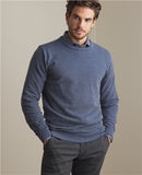 Charlie Round Neck Jumper - Blue Grey