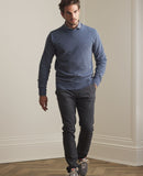 Charlie Round Neck Jumper - Blue Grey