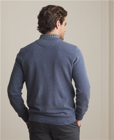 Charlie Round Neck Jumper - Blue Grey
