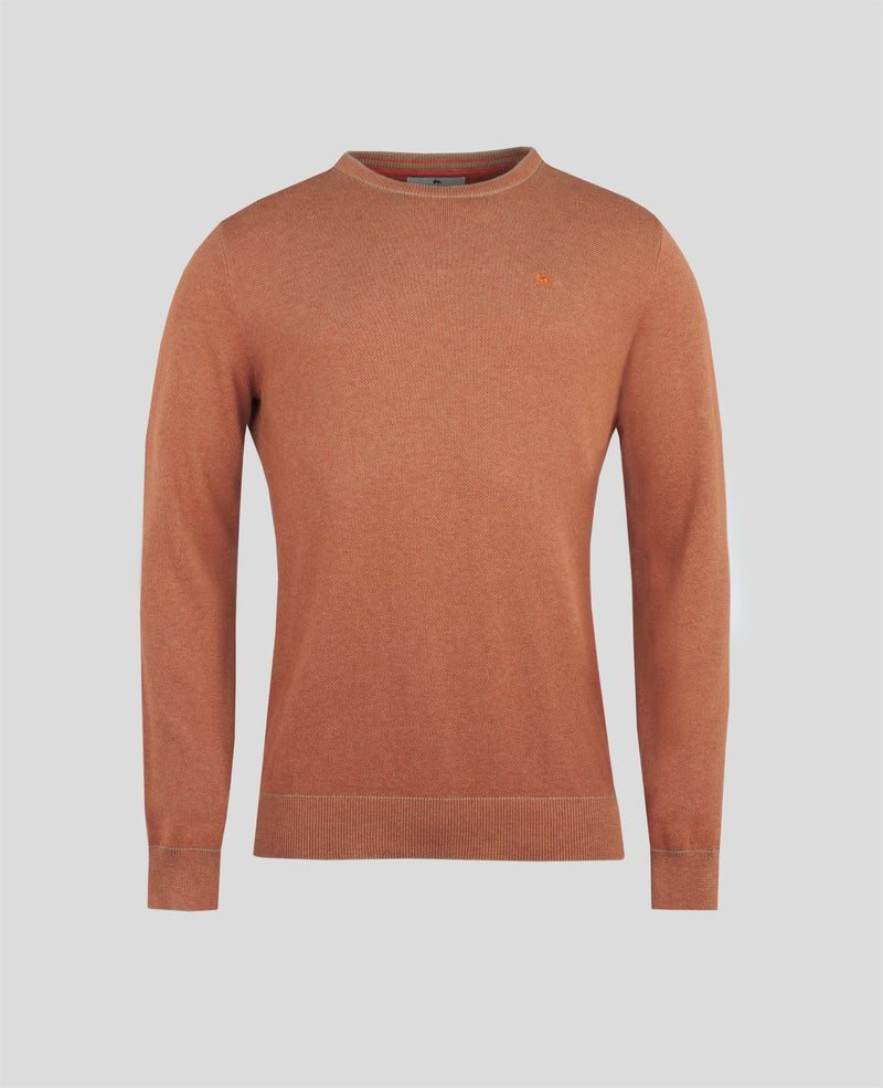 Charlie Round Neck Jumper - Brown Orange