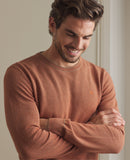 Charlie Round Neck Jumper - Brown Orange