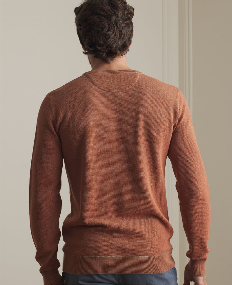 Charlie Round Neck Jumper - Brown Orange