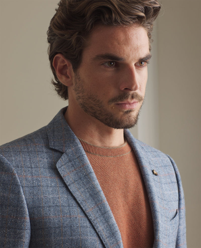 Charlie Round Neck Jumper - Brown Orange