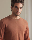 Charlie Round Neck Jumper - Brown Orange