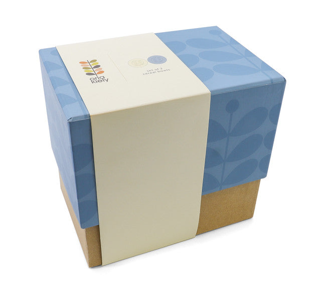 Set of 2 Cereal Bowls - Sky Blue & Cream