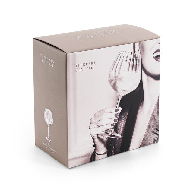 Ripple Crystal Gin Glasses Set of 2