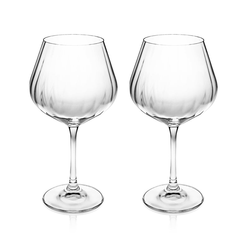 Ripple Crystal Gin Glasses Set of 2