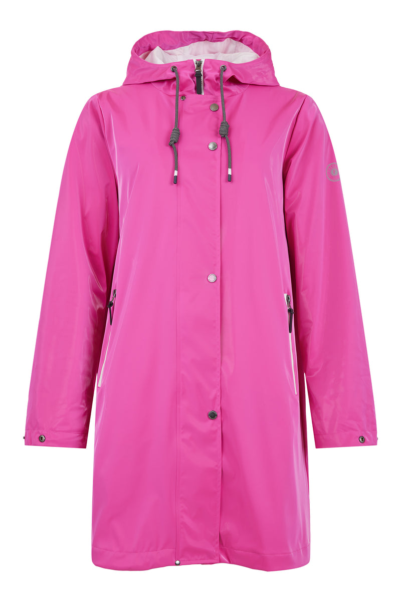 Mid Length Rainjacket - Fuschia
