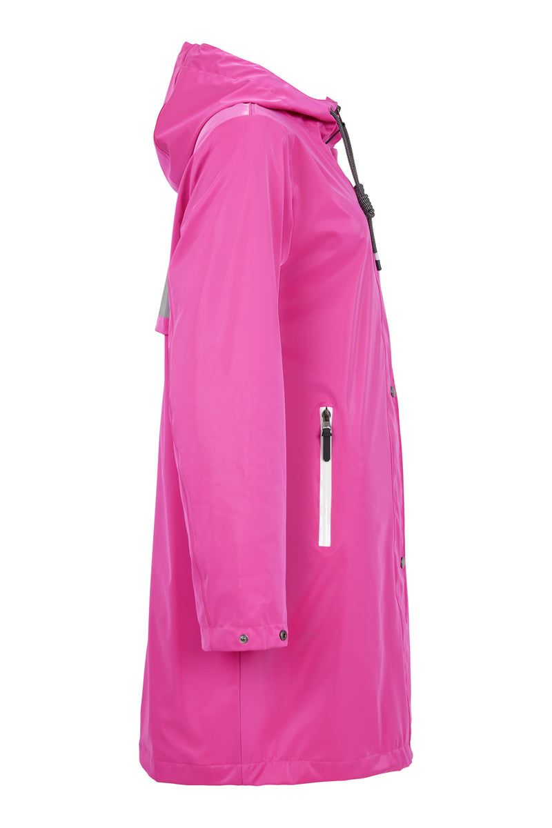 Mid Length Rainjacket - Fuschia