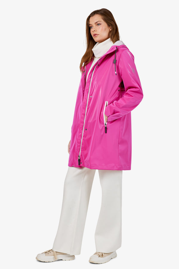 Mid Length Rainjacket - Fuschia