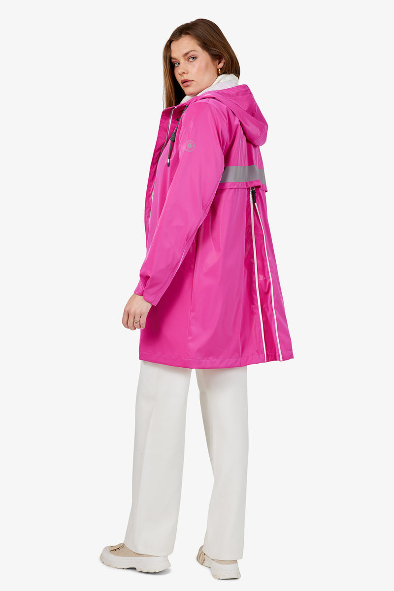Mid Length Rainjacket - Fuschia