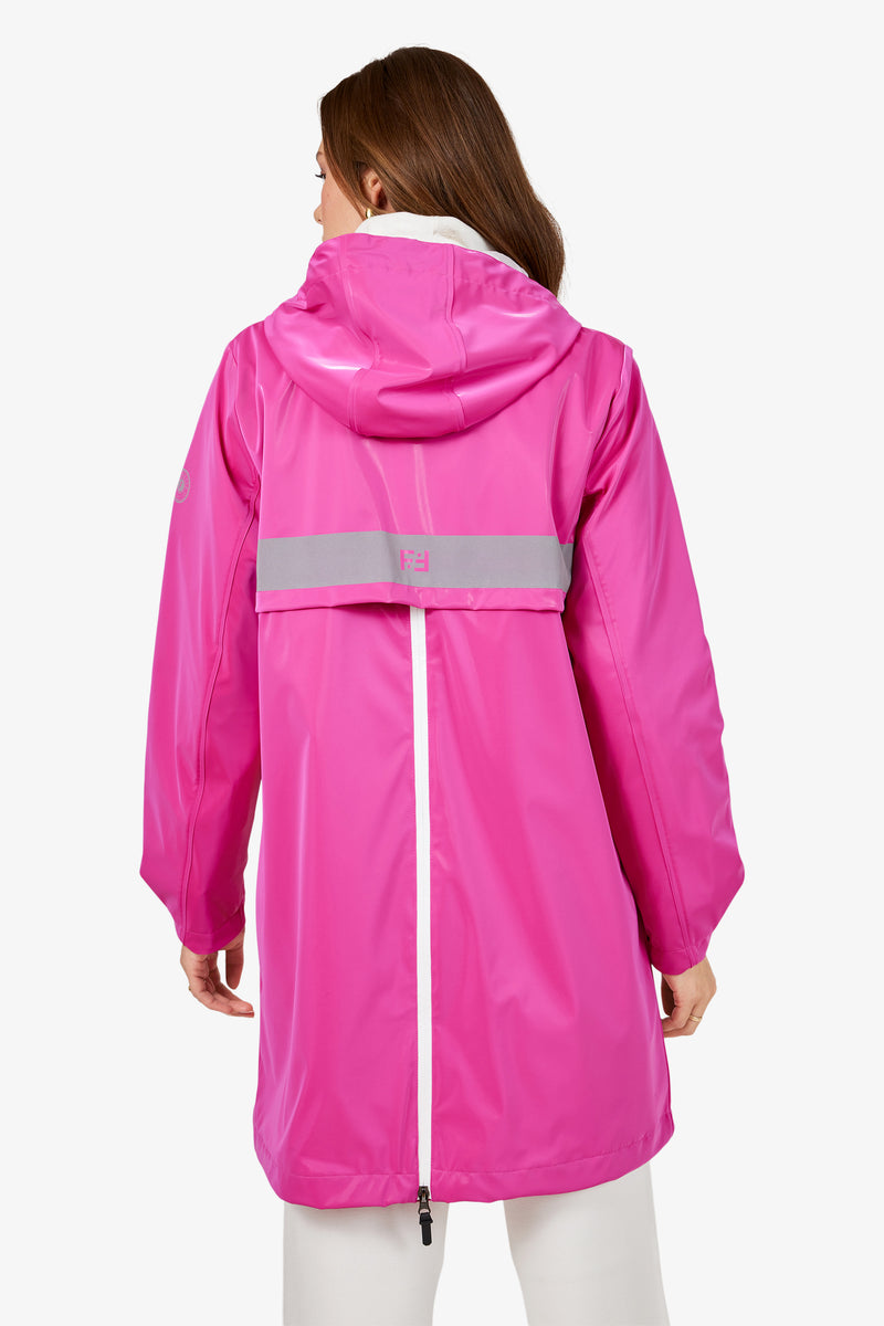 Mid Length Rainjacket - Fuschia