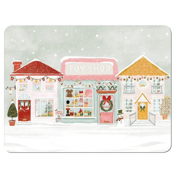 Christmas Village Set of 6 Placemats