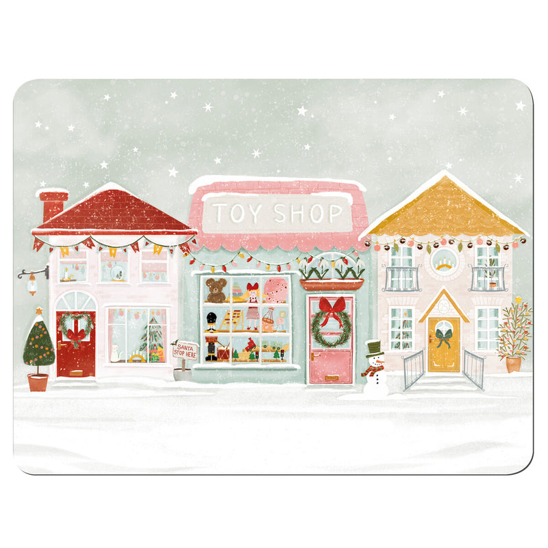 Christmas Village Set of 6 Placemats