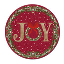 Joy Wreath Round Set of 6 Placemats