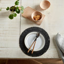 Black Natural Round Set of 4 Placemats