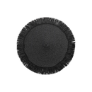 Black Natural Round Set of 4 Placemats