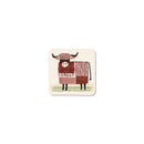 Highland Cow Set of 6 Coasters
