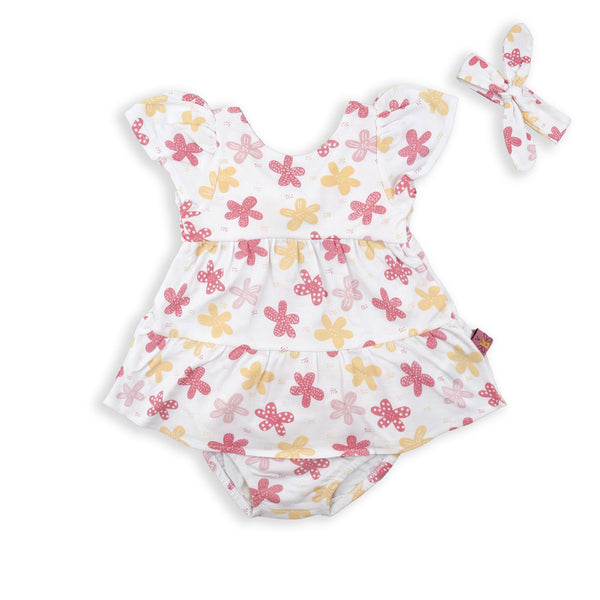 Dress & Headband - White