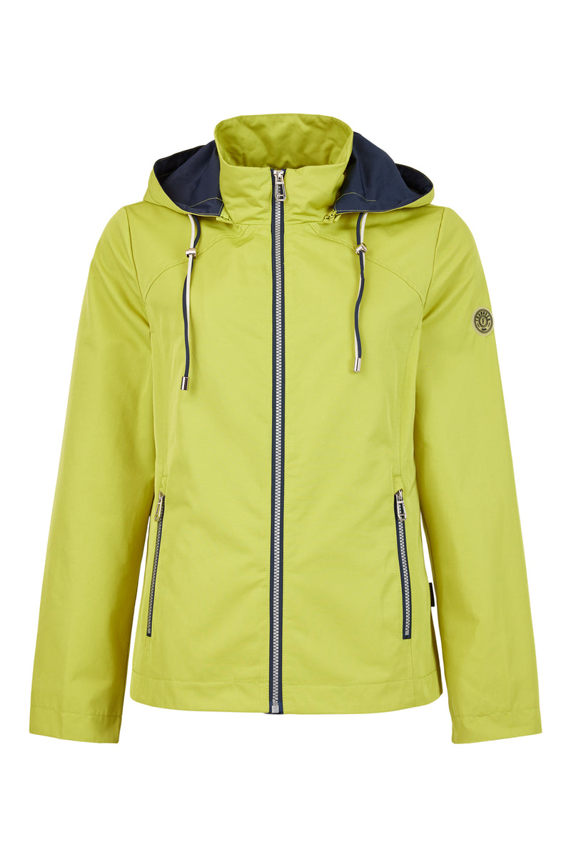 Short Rain Jacket - Lime Green/navy