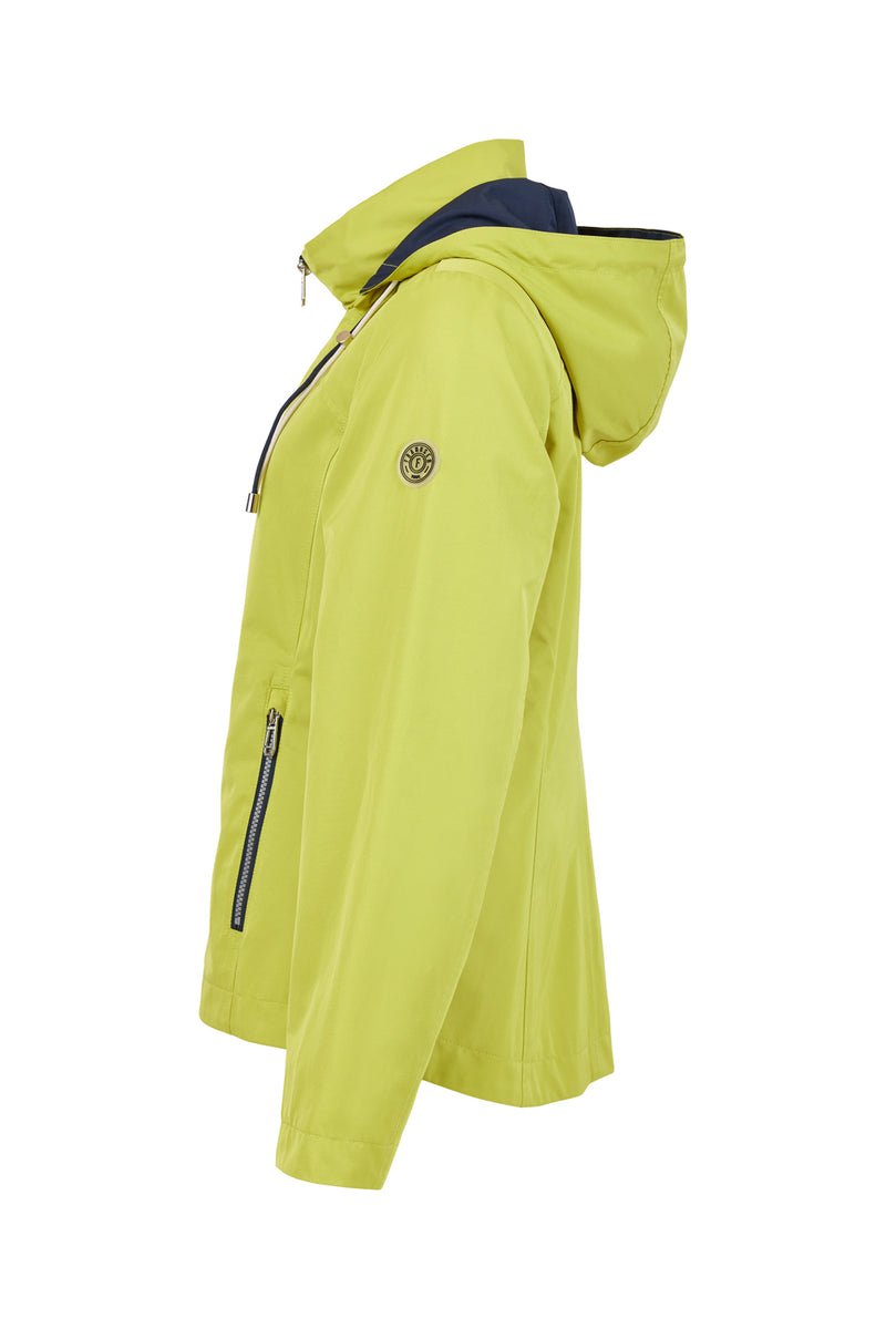 Short Rain Jacket - Lime Green/navy