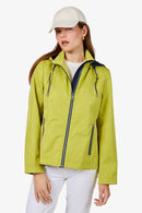 Short Rain Jacket - Lime Green/navy