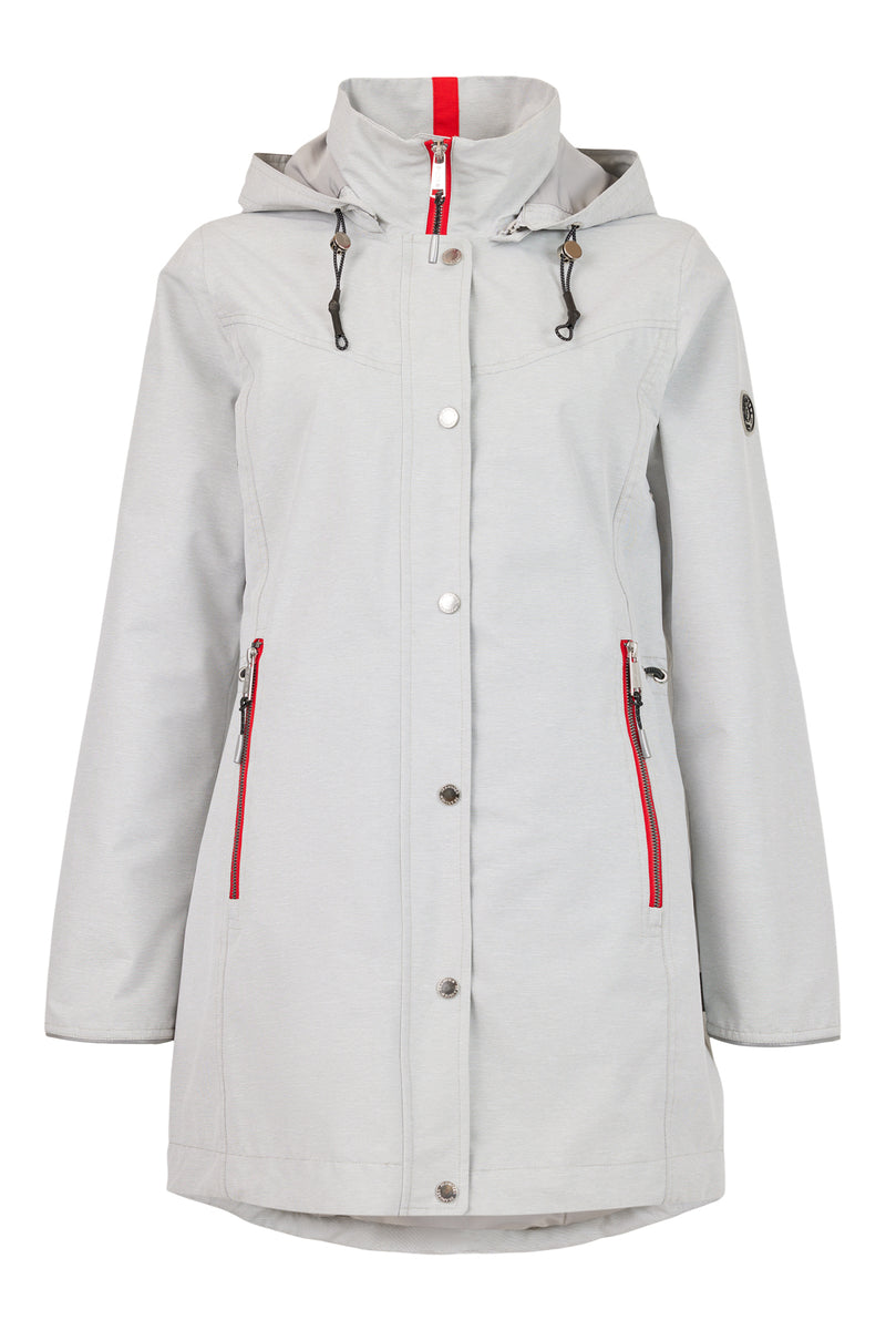 Mid Length Jacket - Grey/red