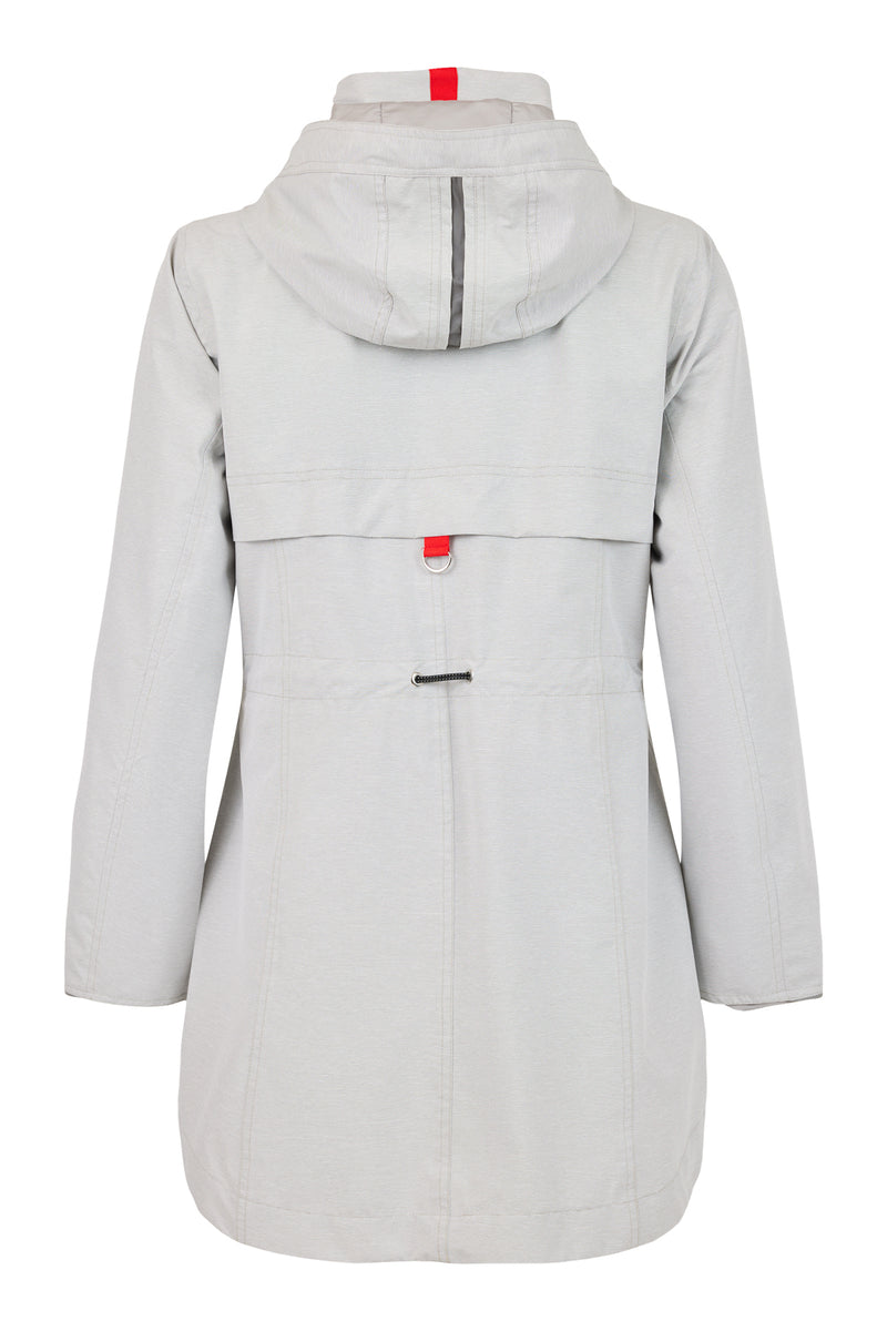 Mid Length Jacket - Grey/red