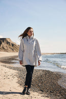 Mid Length Jacket - Grey/red