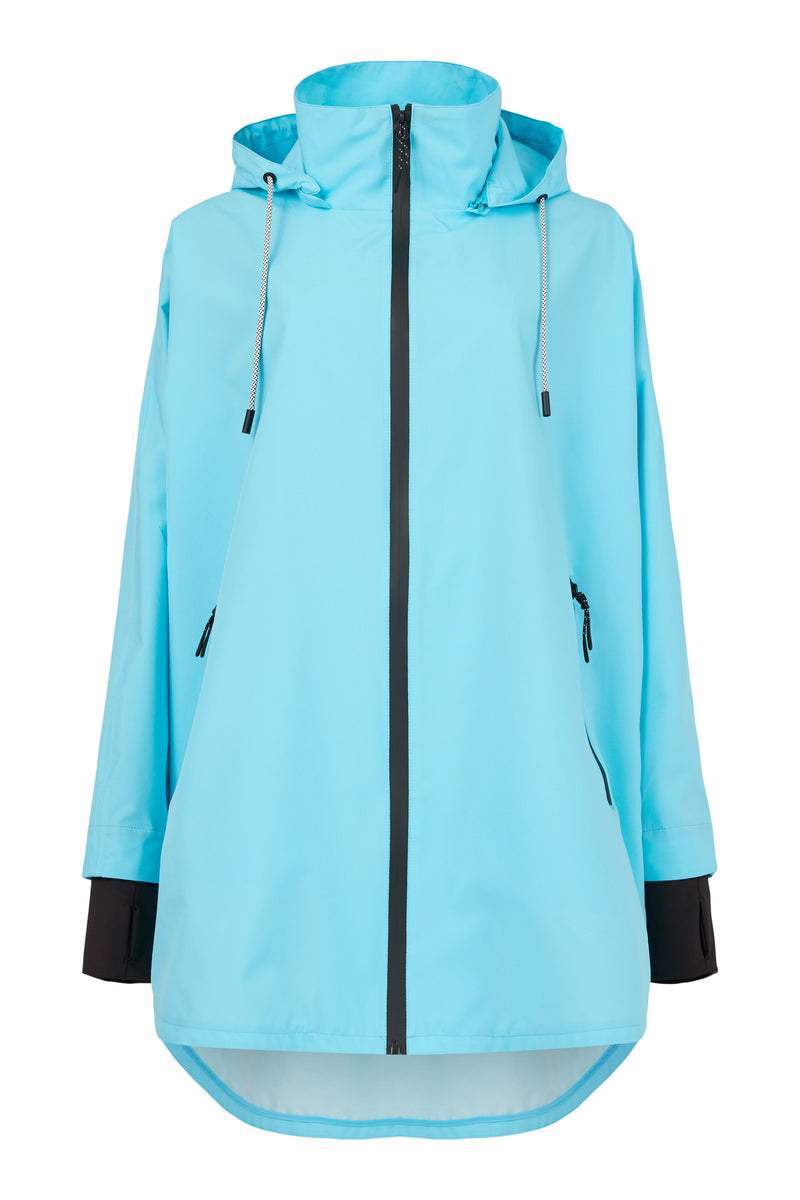 Poncho Style Rainjacket - Pacific Blue