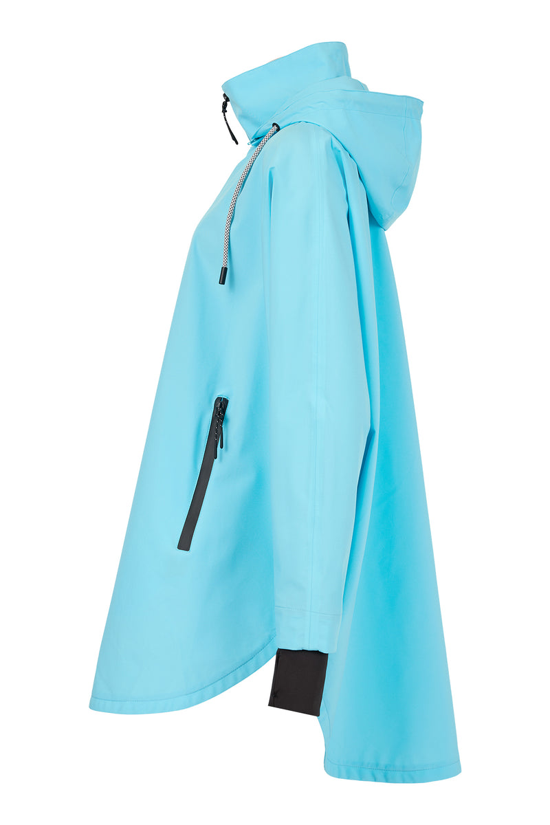 Poncho Style Rainjacket - Pacific Blue