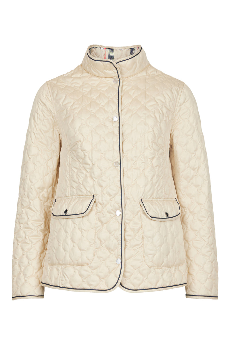 Reversible Short Padded Jacket - Sand/navy