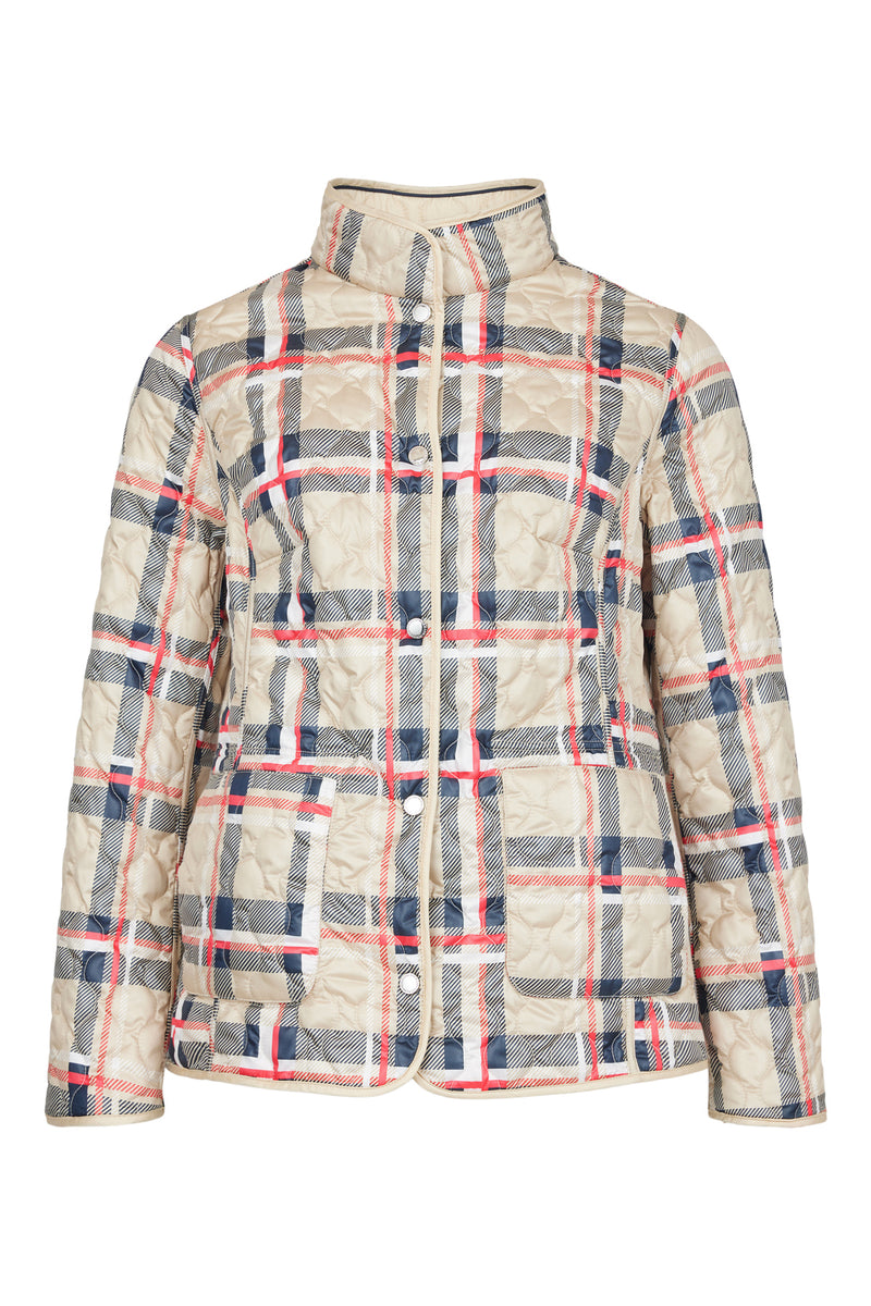 Reversible Short Padded Jacket - Sand/navy