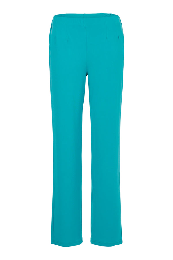 Plain Wide Leg Trousers - Sea Green