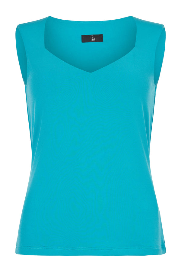 V Neck Vest - Sea Green