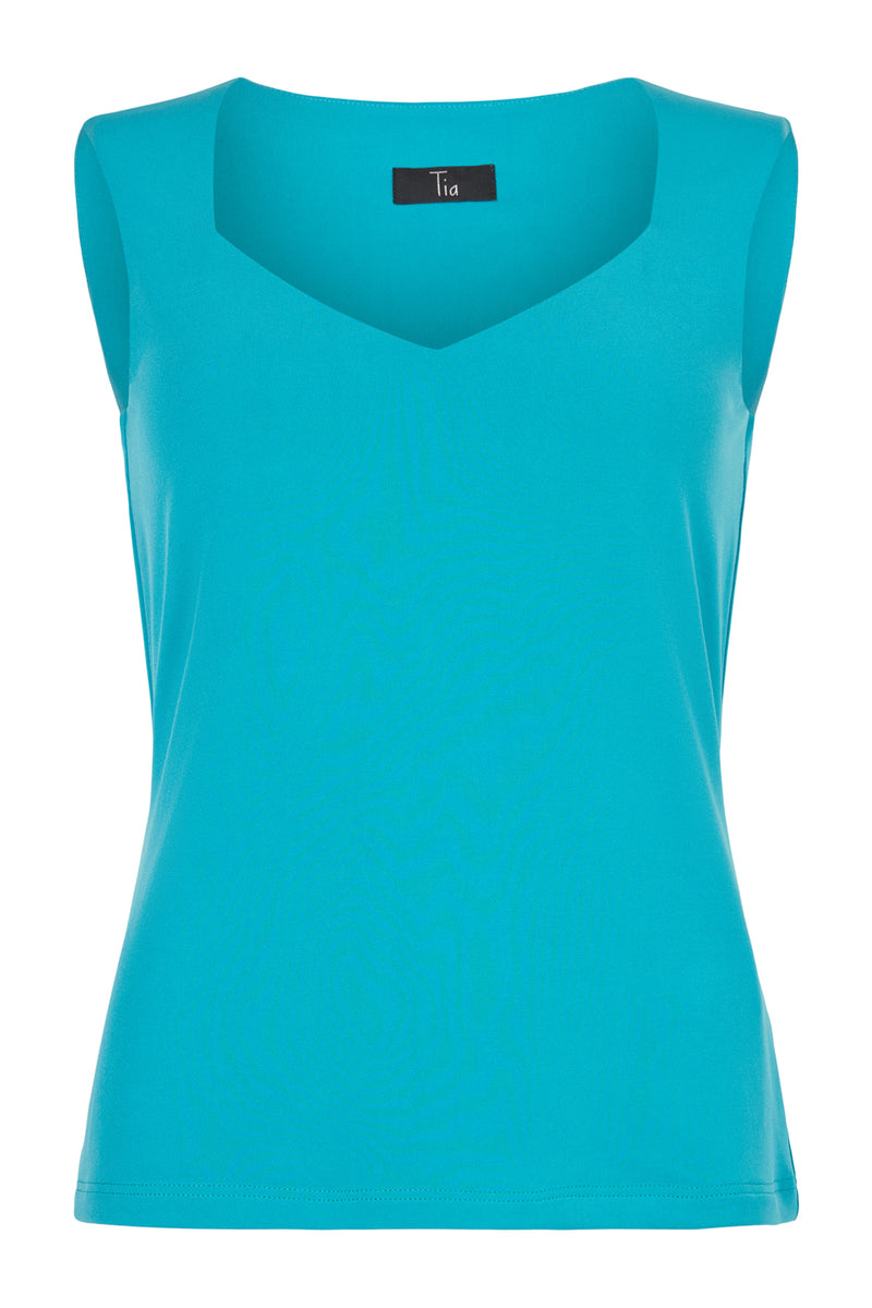 V Neck Vest - Sea Green
