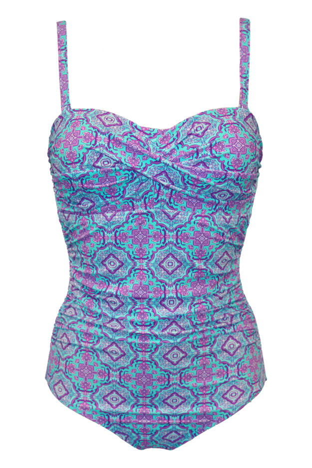 Santa Monica Strapless Swimsuit - Aquaburst
