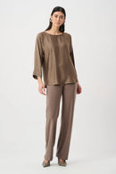 Classic Wide Leg Trouser - Mink