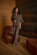 Classic Wide Leg Trouser - Mink
