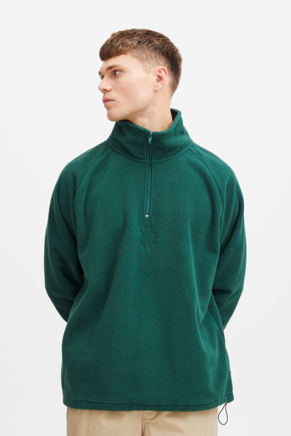 Ibrahim 1/4 Zip Jumper - Garden Topiary