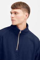 Ibrahim 1/4 Zip Jumper - Insignia Blue
