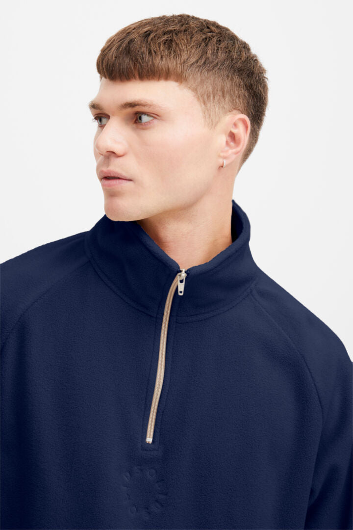 Ibrahim 1/4 Zip Jumper - Insignia Blue