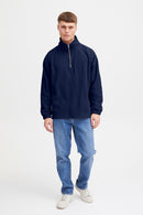 Ibrahim 1/4 Zip Jumper - Insignia Blue
