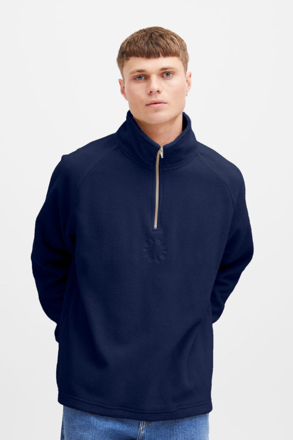 Ibrahim 1/4 Zip Jumper - Insignia Blue