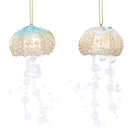Blue & Gold Resin Jelly Fish Decoration